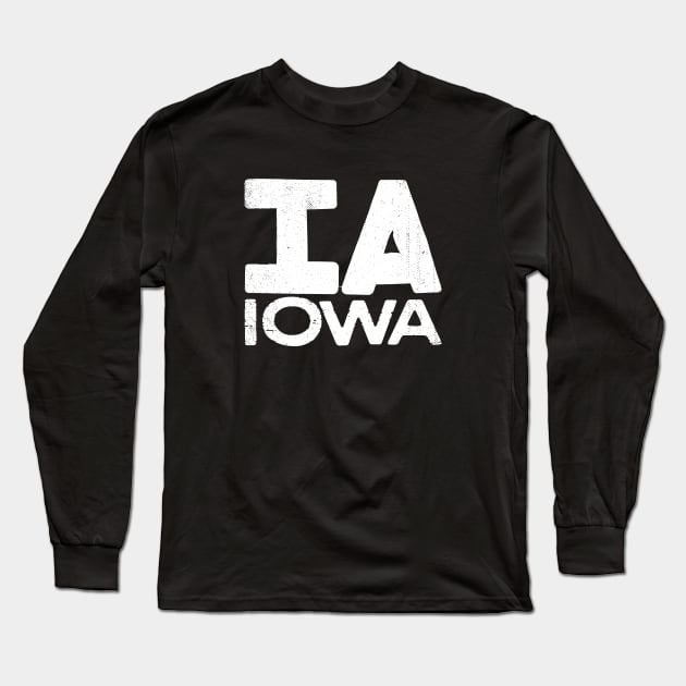 IA Iowa State Vintage Typography Long Sleeve T-Shirt by Commykaze